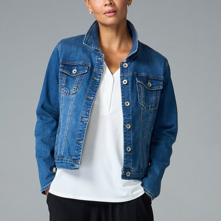 Classic Stretch Denim Jacket - Indigo